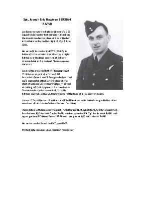 A preview of a PDF biography for Bawtree, Joseph Eric